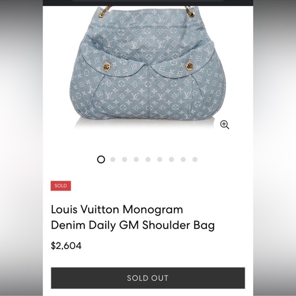 💎Louis Vuitton Daily GM Hobo bag - denim w/ COA - Picture 7 of 10